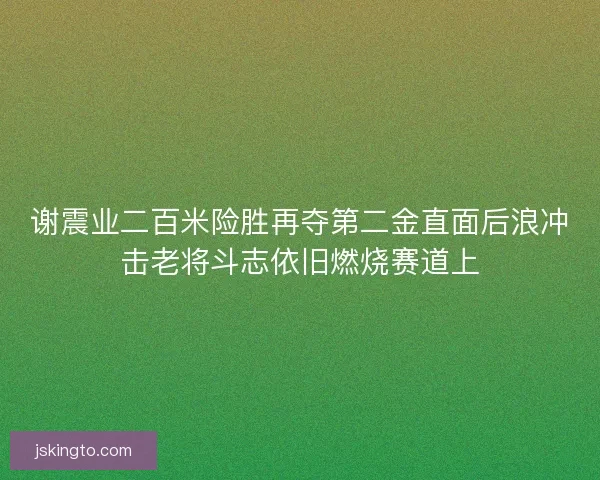 谢震业二百米险胜再夺第二金直面后浪冲击老将斗志依旧燃烧赛道上